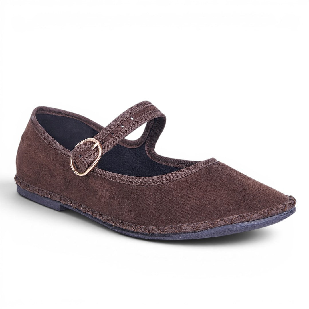 BALERINA CON CORREA CAFÉ 18622