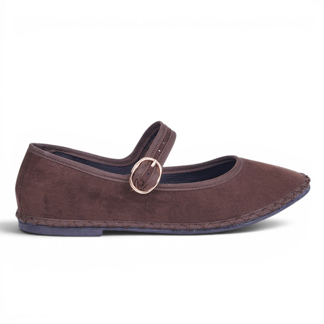 BALERINA CON CORREA CAFÉ 18622