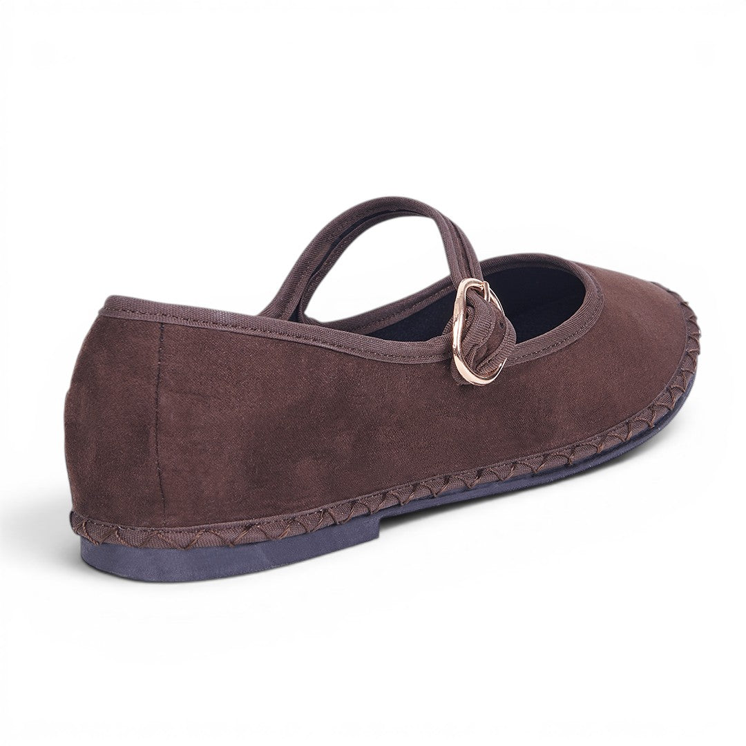 BALERINA CON CORREA CAFÉ 18622