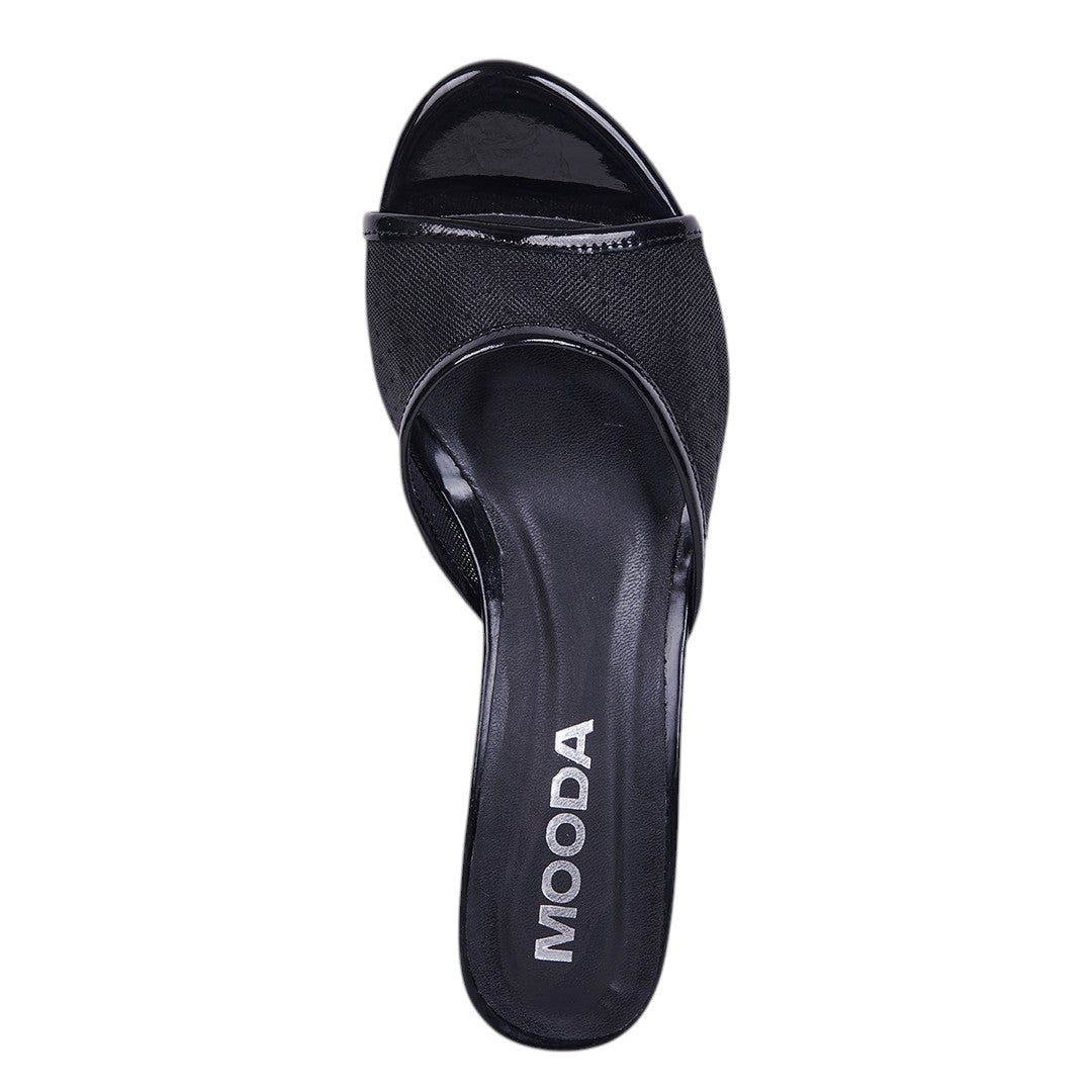 SANDALIA DE TACÓN NEGRO 35402