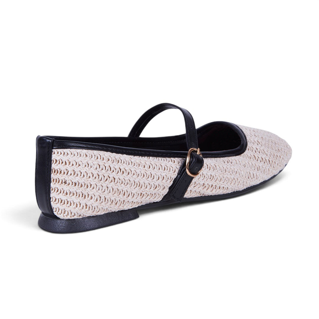 BALLERINA DE YUTE CON HEBILLA IVORY 48827