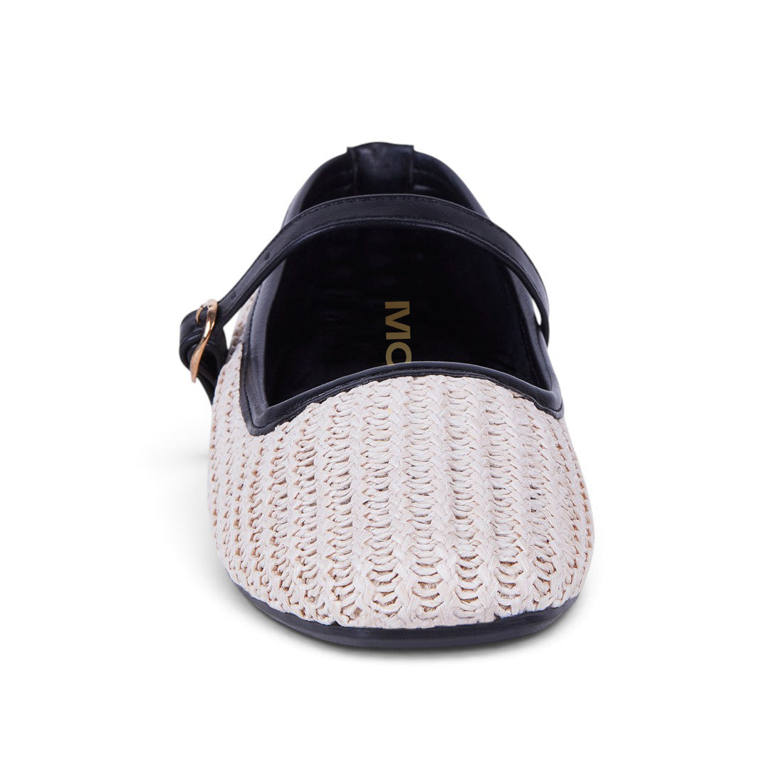 BALLERINA DE YUTE CON HEBILLA IVORY 48827