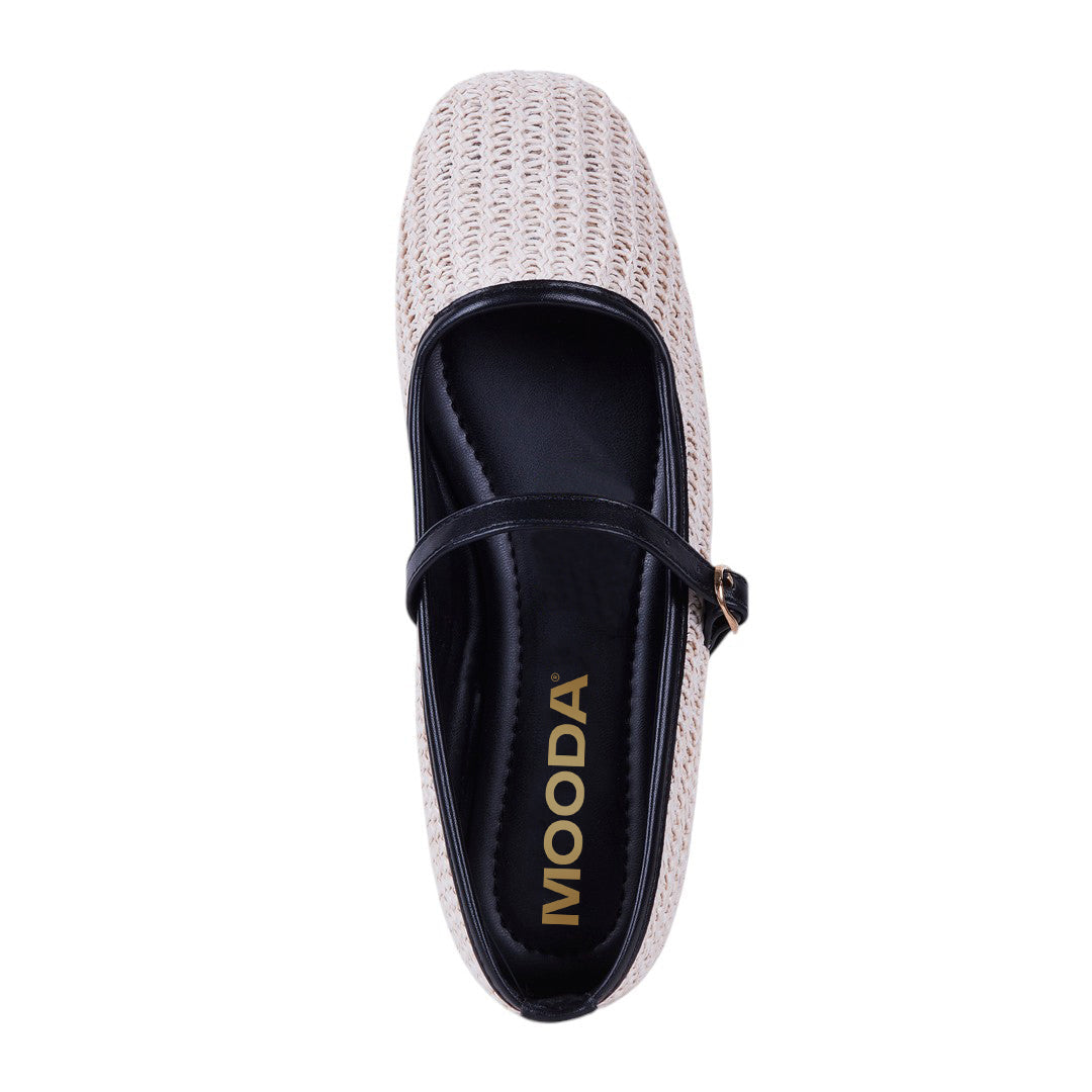 BALLERINA DE YUTE CON HEBILLA IVORY 48827
