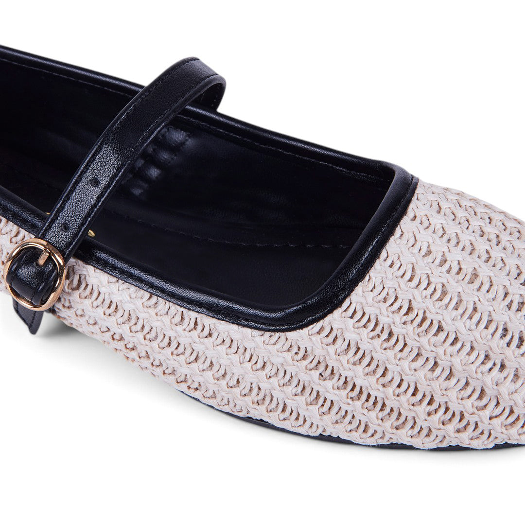 BALLERINA DE YUTE CON HEBILLA IVORY 48827