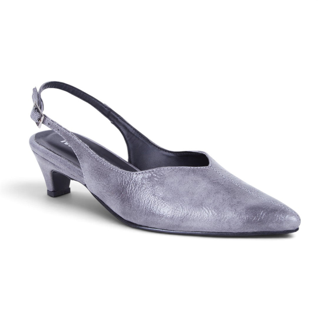 ZAPATILLA DESTALONADA METALIZADA GRIS 77622