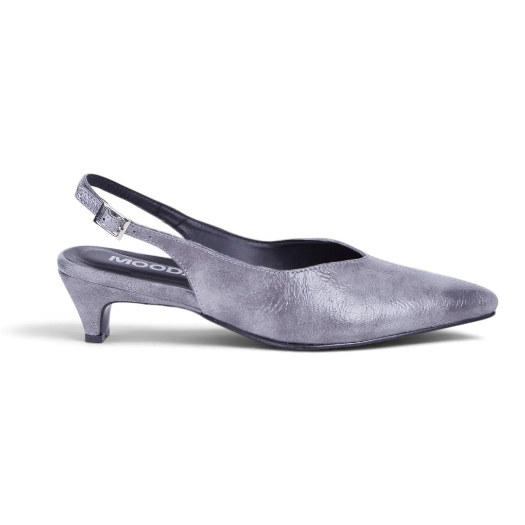 ZAPATILLA DESTALONADA METALIZADA GRIS 77622