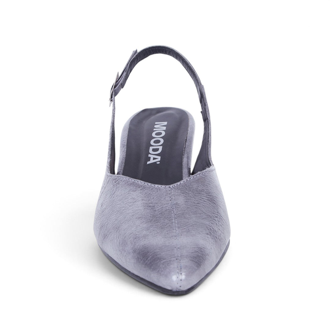 ZAPATILLA DESTALONADA METALIZADA GRIS 77622