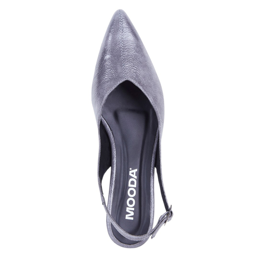 ZAPATILLA DESTALONADA METALIZADA GRIS 77622