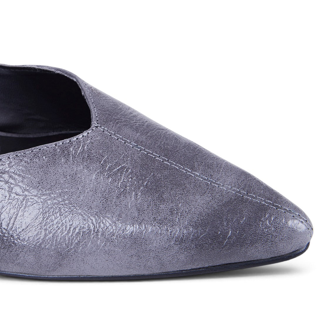 ZAPATILLA DESTALONADA METALIZADA GRIS 77622