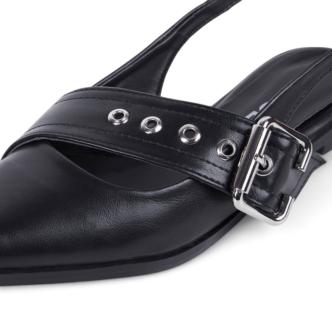 BALERINA PUNTUAL CON HEBILLAS NEGRO 77623