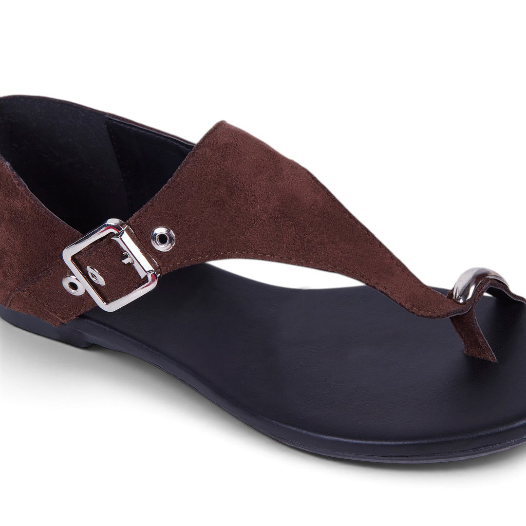 SANDALIA HORCAPOLLO CON TALONERA CAFÉ 77627