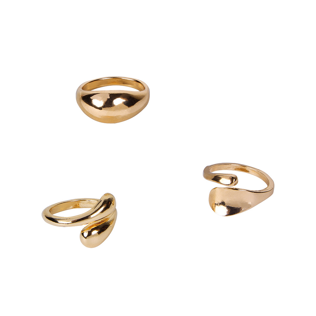 ANILLOS ABSTRACTOS DORADO 93897