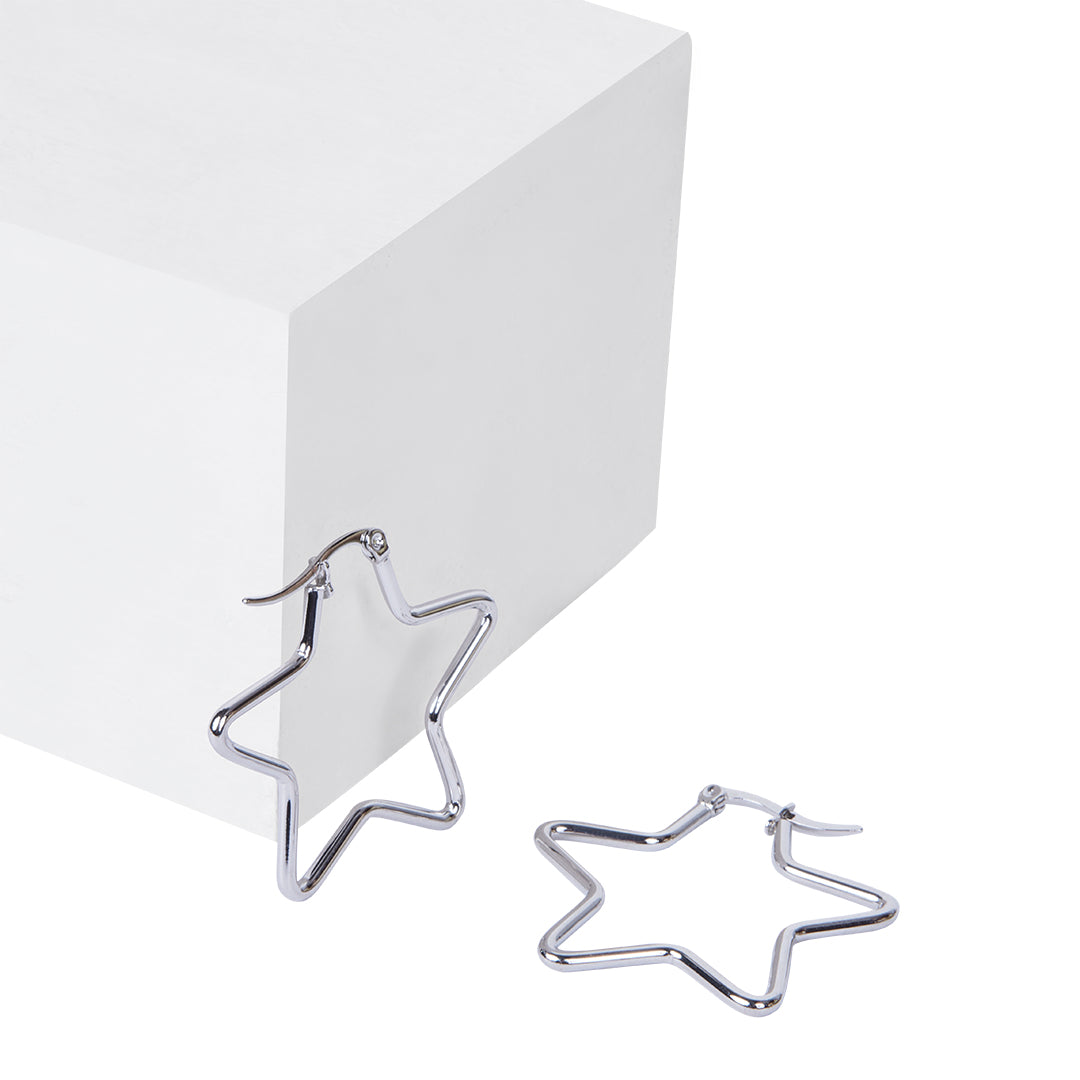 ARETES ARO ESTRELLA PLATEADO 93885