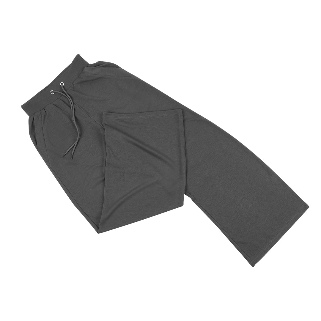 PANTALÓN AMPLIO CON CORDÓN GRIS 91840